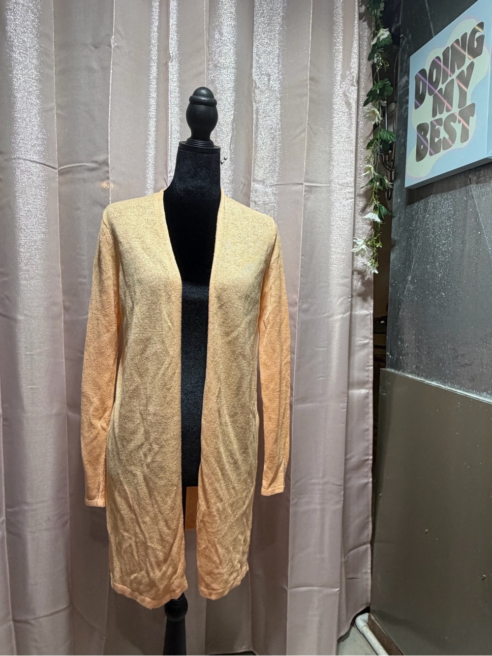 Light Orange J Jill Open-Front Women's Cardigan Sweater